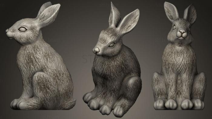 3D model hare with wool (STL)